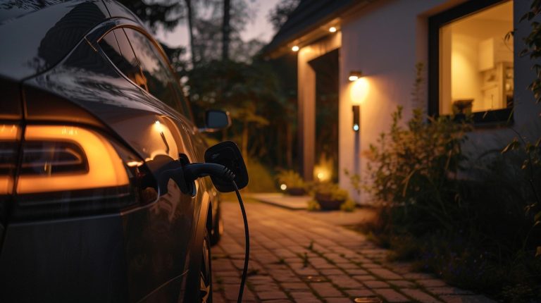 voiture recharge nuit
